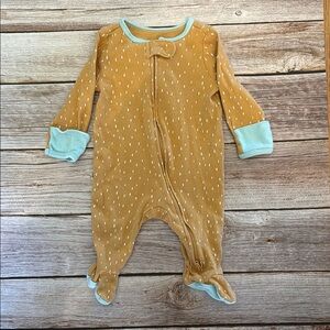 Cloud Island Gold and Blue Footie One Piece with Cozy Fit